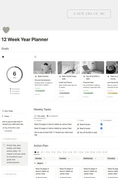 A New Era Of Me 12 Week Year Planner That Girl Notion Template Ideas coquette_notion #12_week_plan_template #template_for_samsung_notes👉 Goal Setting Template 2025, 2025 Goal Template, 2025 Goals Template, New Years Goals Template, Notion Goals Template, 12 Week Year Notion, 2025 Template, 12 Week Year Planner, Goal Planner Template