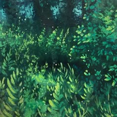 Gouache painting illustration by bleesart Tree Gouache Painting, Ferns Painting, Gouache Tree, Gouache Plants, Painting Foliage, Botanical Photos, River Crafts, Fern Painting