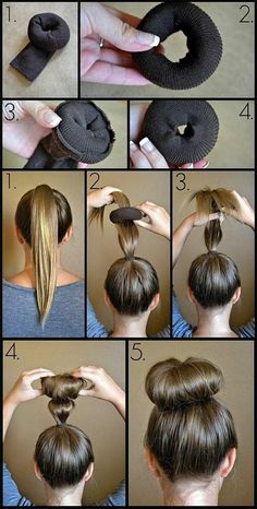 Handy Sanggul Modern, Hair Donut, Perfect Bun, Hairstyles Hoco, Easy Hairstyles For Medium Hair, Penteado Cabelo Curto, Hoco Hair, Short Hair Styles Easy