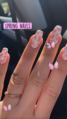 Cow Nails, Cute Acrylic Nail Designs, Summer Acrylic Nails, Coffin Nails Designs