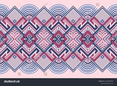 an abstract geometric design in pink and blue