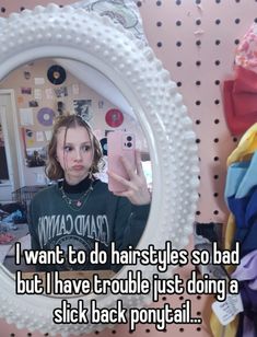 i want to do hairstyles so bad but i have trouble just doing a sick back ponytail