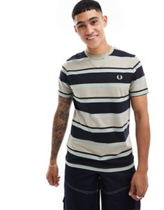 T-Shirts & Vests by Fred Perry Take it back to basics Stripe design Crew neck Short sleeves Logo embroidery Regular fit Take It Back, Stripe T Shirt, Bold Stripes, Back To Basics, T Shirt Vest, Logo Embroidery, Embroidery Logo, Stripes Design, Latest Trends