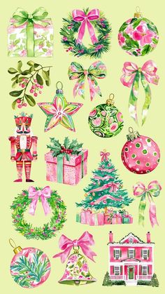 Editable Watercolor Christmas decorative design element set | premium image by rawpixel.com / Pinn Christmas Tree Collection, Paint Water, Artwork Inspiration, Decor Elements, Awesome Designs, Aesthetic Things, Watercolor Christmas, Tole Painting