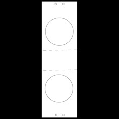 a drawing of a traffic light with two circles on the front and one circle on the back