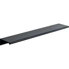 a black shelf is shown against a white background