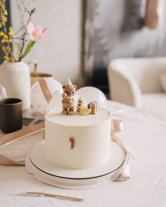 a small cake on top of a table