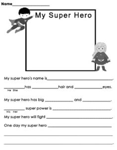 a printable worksheet for children to help them learn how to read the hero