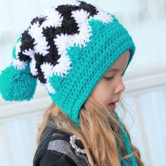 Crochet pattern Patron de crochet english / by TheEasyDesign Easy Crochet Hat, Crochet Kids Hats, Bonnet Pattern, Bonnet Crochet, Slouchy Beanie Hat, Easy Design, Crochet Simple, Beanie Pattern, Yarn Ball