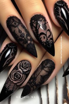 Inspired by 30 captivating Gothic nail ideas, perfect for adding dark elegance to your style. Embrace summer goth nails with vibrant, edgy designs. Goth Wedding Nails, Black Wedding Nails For Bride, Summer Goth Nails, Gothic Nail Ideas, Black Wedding Nails, Goth Nail Art, Coloured Nails, Gothic Nail Art, Black And White Nail Designs