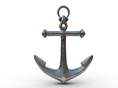 an anchor on a white background with clippings to the side for text or image