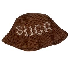 This Hat Is Handmade With Acrylic Soft Yarn. It Is Brand New, Only Worn To Take The Picture. Whoever Buys, I Will Make A Fresh One So It Can Be Brand New Never Worn. Brown Crotchet, Supreme Bucket Hat, Brown Bucket Hat, Crochet Trendy, Crochet Brown, Bucket Hat Crochet, Designer Bucket Hats, Brown Crochet, Boho Hat