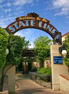 an entrance to the state line hotel