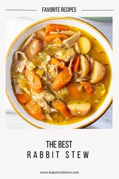 A simple, hearty rabbit stew is the ultimate comfort food! Crockpot Rabbit Stew, Cooked Rabbit Recipes, Slow Cooker Rabbit Stew, Whole Rabbit Recipe Crockpot, Rabbit Stew Instant Pot, Rabbit Soup Recipe, Recipes For Rabbit Meat, Rabbit Dishes Recipes, Crock Pot Rabbit Recipes