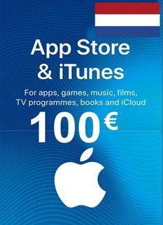 an apple store and itunes gift card with the italian flag in the background, it is blue