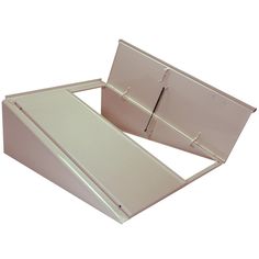 an open metal box on a white background