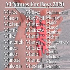 a person holding a knife in their hands with names for boys 2020 on the cover