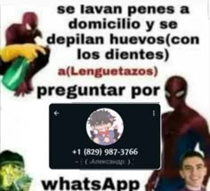 an ad for whatsapp with the caption in spanish and english on it