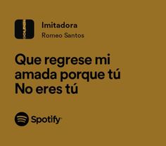 an advertisement with the caption in spanish for spotify's new app, spotify