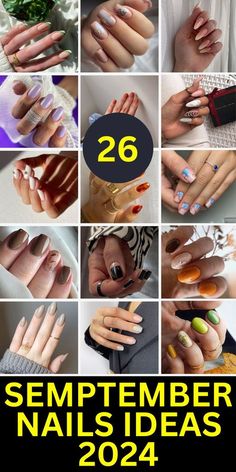 Nails For October, Acrylic Short Square Nails, September Nail Ideas, Harry Potter Nail Art, Harry Potter Nails, Short Almond Nails, Simple Acrylic