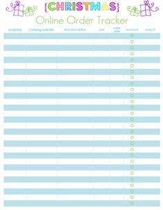 the christmas order tracker is shown here