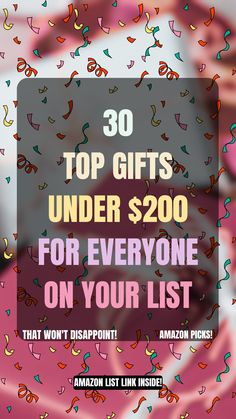 Discover the best gifts under $200 that are perfect for any occasion. From tech gadgets to stylish accessories, these picks will wow your loved ones without overspending. Check This Amazon link Here for Ideas List. #GiftsUnder200 #AffordableLuxury #ad #affiliate