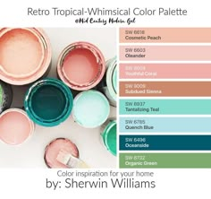 the color chart for different paint colors is shown in this image, and there are several shades