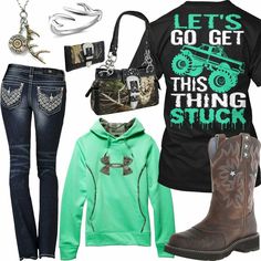 Cute Country Girl Outfits, Ranch Clothes, Country Girl Outfits, Biker Outfits, Country Western Outfits, Country Jeans