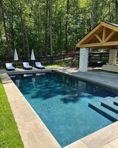 25 Backyard Pool Designs: Modern, Budget-Friendly Ideas for Small Yards and Family Fun - placeideal.com Backyard Pool Designs Landscaping, Pool Designs Modern, Pool Design Modern, Ideas For Small Yards, Pools For Small Yards, Pool Design Ideas, Florida Pool, Small Yards, Outdoor Pavilion