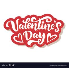 valentine's day lettering with hearts on white background stock photo - 957982