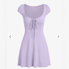 Size S4-6 Brand New With Tag Pastel Dresses Short, Purple Sundress, Purple Summer Dress, Cut Out Mini Dress, Plus Swimwear, Purple Mini Dresses, Swimwear Outfit, Plus Size Lingerie, Tie Dress