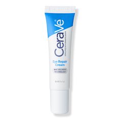 Eye Repair Cream for Dark Circles and Puffiness for All Skin Types -  CeraVe Eye Repair Cream visibly reduces the look of dark circles and puffiness, and this gentle eye cream helps restore the skin's barrier with ceramides.    Benefits     Formulated for delicate skin, this eye cream reduces the appearance of dark circles and eye puffiness Features a Marine & Botanical Complex to help brighten the entire eye area Non-greasy, fast-absorbing formula Helps restore the skin's protective barrier wit Cerave Eye Repair Cream, Eye Repair Cream, Cerave Skincare, Cream For Dark Circles, Eye Cream For Dark Circles, Best Eye Cream, Eye Creams, Skin Therapy, Skincare Tools