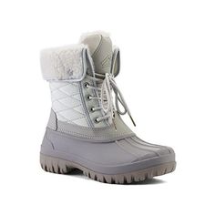 Pennysue women's snow boots are made of PU waterproof material, it can keep your feet dry all day, whether outdoors or outside. Lace-up design to better fit foot size; Knitted collar details add a touch of fashion and warmth, and rolled scrunchies add warmth. Size: 10.  Color: Gray.  Gender: female.  Age Group: adult. Cold Weather Shoes, Collar Details, Knitted Collar, Warm Snow Boots, Waterproof Snow Boots, Warm Shoes, Warm Boots, Slip On Boots, Snow Boots Women