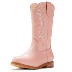 Western Cowboy Boots IUV boots not only visually elogates the proportion of the leges and it seens that the whole person will much taller. Size: 3 Little Kid.  Color: Pink.  Gender: unisex.  Age Group: kids. Western Martin Boots With Round Toe For Outdoor, Western Style Martin Boots With Round Toe For Outdoor, Spring Ranch Boots With Round Toe, Western Style Mid-calf Boots With Round Toe, Pink Boots For Outdoor Fall Activities, Casual Pink Mid-calf Boots With Round Toe, Western Style Pink Mid-calf Boots For Winter, Casual Mid-calf Boots With Round Toe For Western-themed Events, Pink Western Style Mid-calf Boots For Winter