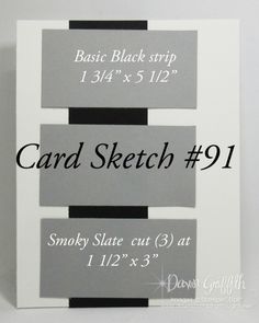 the back side of a card with some black and white stripes on it, next to an