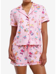 Pop Culture Outfits, Culture Outfits, New Technology Gadgets, Hello Kitty And Friends, Her Universe, Grid Design, Womens Loungewear, Drawstring Waistband, Pajama Set