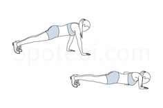 a woman doing push ups on her stomach