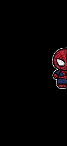 the spiderman logo is shown on a black background