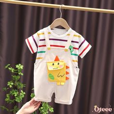 Qteee - Children's clothing unisex backpacking pants set new baby children fashion Pocket Dragon, Suit Pocket, Shorts Pattern, Clothes Trendy, Boys And Girls Clothes, Jogging Suit, Cartoon Outfits, New Baby Boys