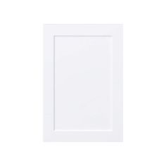 a white cabinet door on a white background with no image in the bottom right corner