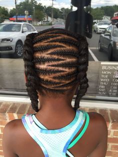 3 braids cornrows Cornrow Zig Zag, Hairstyles For Kids Natural Hair, Side Cornrows, Kids Natural Hair, Braids Kids, Cornrows Hairstyles, Kid Hair Styles, Tan Skin Blonde Hair, Kids Hair Styles