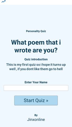 an email form with the words, what poem that i wrote are you?