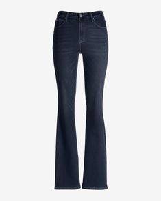 Create cool classic looks for work and weekends in the most figure-flattering bootcut jean in your wardrobe rotation featuring an elongating leg shaped through to the knee with classic lines, styling versatility and a hint of comfortable stretch. Features a vintage cut with a flattering high-waist design that's fitted through the hip and shaped through the thigh and knee with an effortless leg opening. Like the Monterey fit? We suggest trying our other Monterey jean and pant styles. Denim Jean Dress, High Rise Bootcut Jeans, Cozy Tops, Sweater Layering, Basic Sweaters, Bootcut Jean, Shoes For Leggings, Embellished Denim, Travel Dress