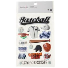 the baseball stickers are on display for everyone to know what they are going with