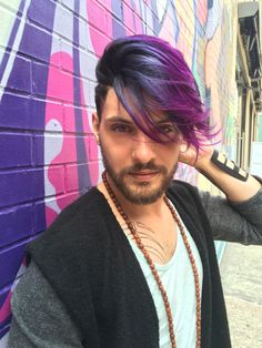 Fantasy Colors FOR HIM! | Modern Salon Boys Colored Hair, Dyed Hair Men, Galaxy Hair, Ombré Hair, Mens Hair, Fantasy Hair