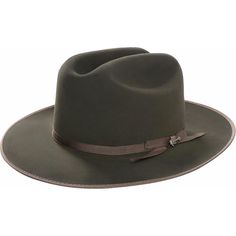 A true legend, the Open Road Royal Deluxe Hat offers a timeless blend of city style and Western tradition in a more flexible finish than our standard Open Road. Made from handsome high-quality 6X fur felt for unbeatable softness and resilience, it features a grosgrain hat band and Stetson-branded hat pin for a subtle dose of texture. The hand-sewn brown leather sweatband and satin liner provide a time-tested fit and premium comfort. The Open Road owes its name to the fact that it was originally Classic Top Hat For Western-themed Winter Events, Classic Brown Top Hat For Country Events, Classic Fur Felt Hats For Western-themed Events, Classic Brown Felt Hat With Flat Crown, Classic Fur Felt Top Hat For Country Events, Classic Brown Hat With Flat Crown, Classic Top Hat With Flat Crown For Western-themed Events, Classic Solid Top Hat With Flat Crown, Classic Flat Crown Hat Bands For Western-themed Events