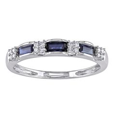 Add shimmering style to your ensemble with this Stella Grace 10k White Gold Sapphire & Diamond Accent Eternity Ring. Click on this JEWELRY & WATCHES GUIDE to learn about fit, styles, materials and more! Add shimmering style to your ensemble with this Stella Grace 10k White Gold Sapphire & Diamond Accent Eternity Ring. Click on this JEWELRY & WATCHES GUIDE to learn about fit, styles, materials and more! FEATURES Width: 3.1 mm Shank style: anniversary Band fit: comfort fit Nickel free Metal: 10k w Pin Ring, Sapphire Eternity Ring, Gold Beauty, White Gold Sapphire, White Gold Ring, Anniversary Bands, Jewelry Online Shopping, Anniversary Ring, Sapphire Diamond