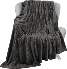 a chair with a blanket on top of it