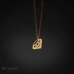 Geometric necklace – It’s well known that diamonds are a girl’s best friend, but who said they had to be actual rocks? You’ll shine just as brightly when you wear this geometric necklace in the shape of a diamond. ★ Comes in our signature gift box, ready for gift giving. ★ Available in Gold [ ... Necklace Gold Diamond, Necklace Minimalist Jewelry, Jewelry Design Studio, Chevron Necklace, Triangle Necklace, Necklace Minimalist, Geometric Necklace, Unique Jewelry Designs, Mom Necklace