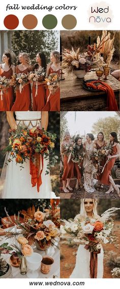 the wedding color scheme is red and orange